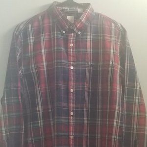 Plaid multicolored button down